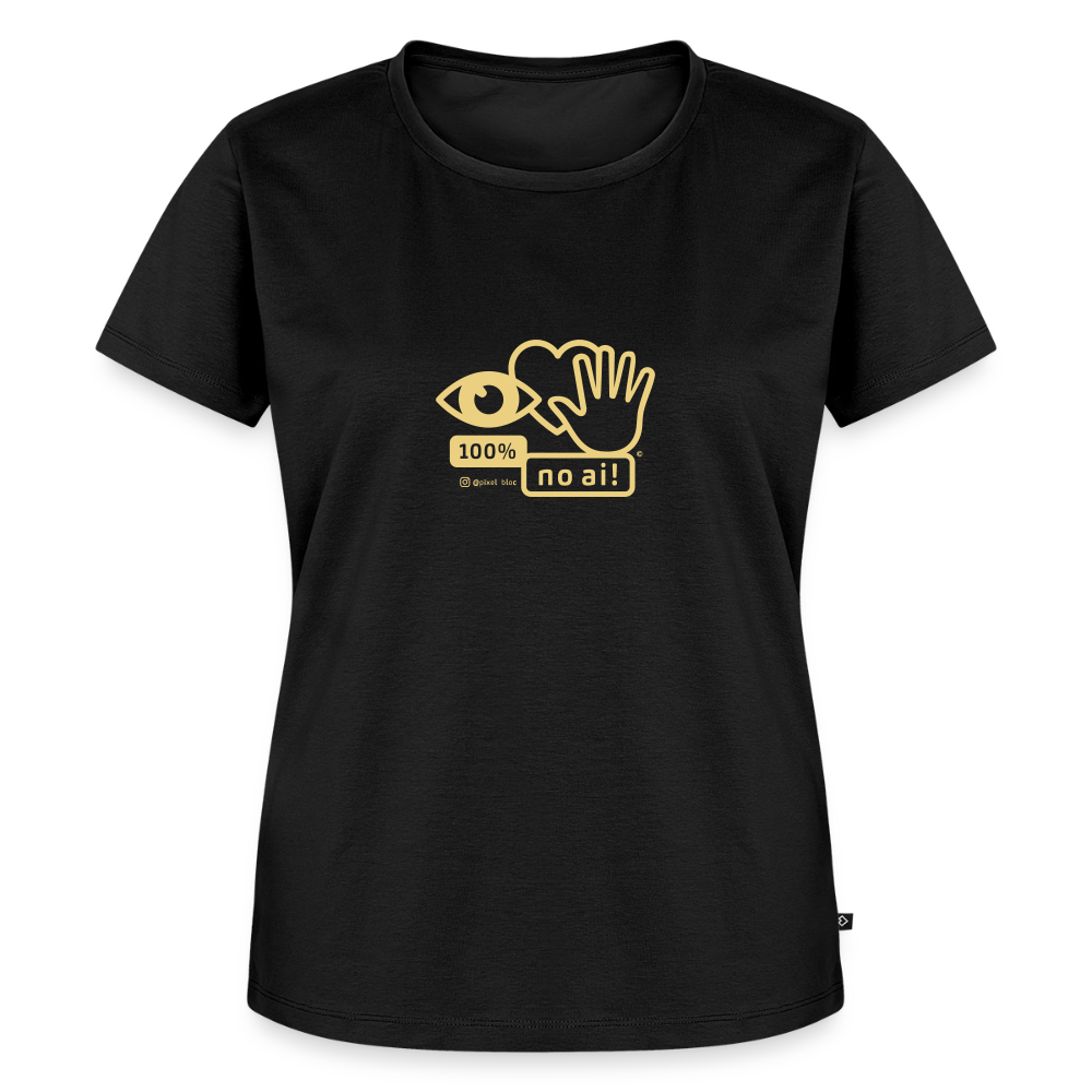 „100% no ai!“ – Women’s Premium T-Shirt - Schwarz