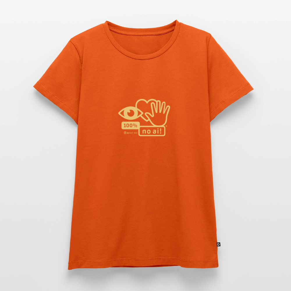 „100% no ai!“ – Women’s Premium T-Shirt - Orange 