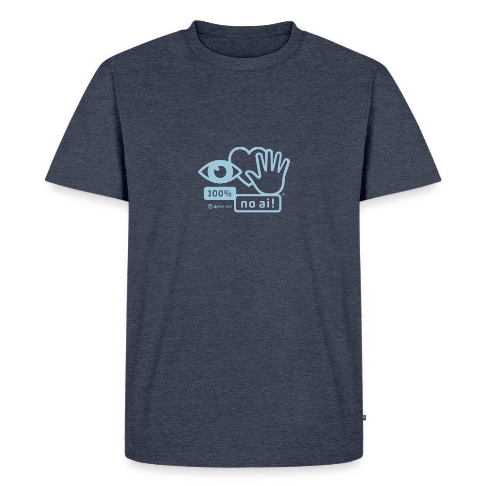 „100% no ai!“ – Men’s Premium T-Shirt - Jeansblau 