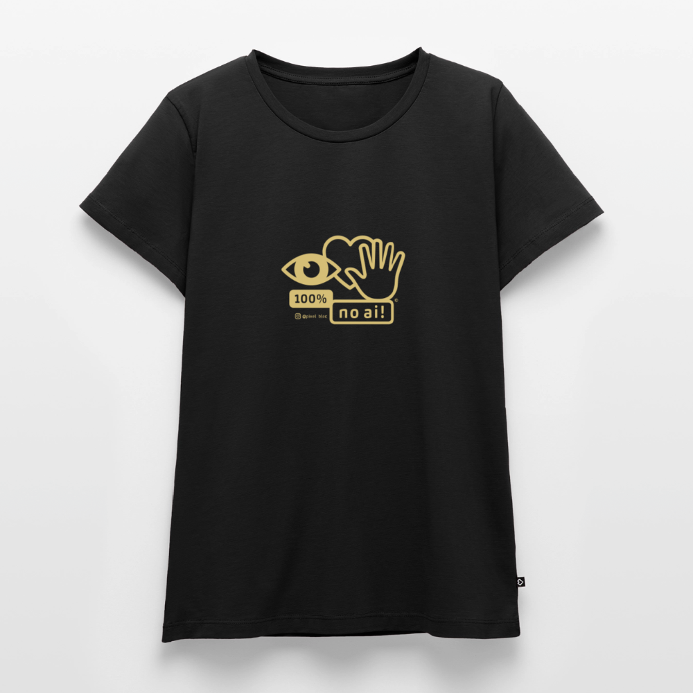 „100% no ai!“ – Women’s Premium T-Shirt - Schwarz