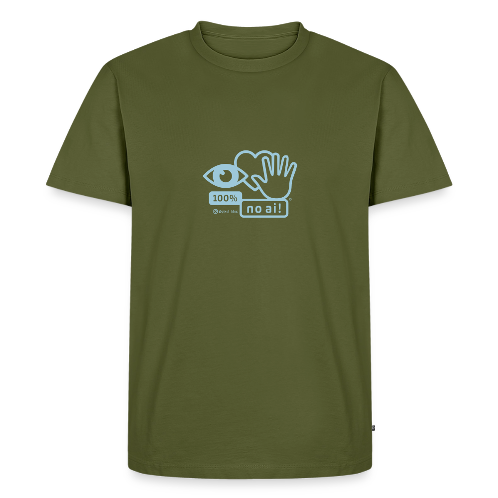 „100% no ai!“ – Men’s Premium T-Shirt - Khaki