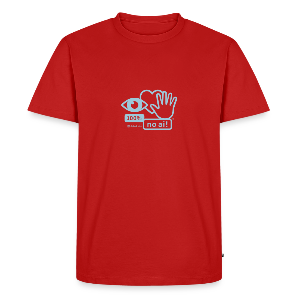 „100% no ai!“ – Men’s Premium T-Shirt - Rot