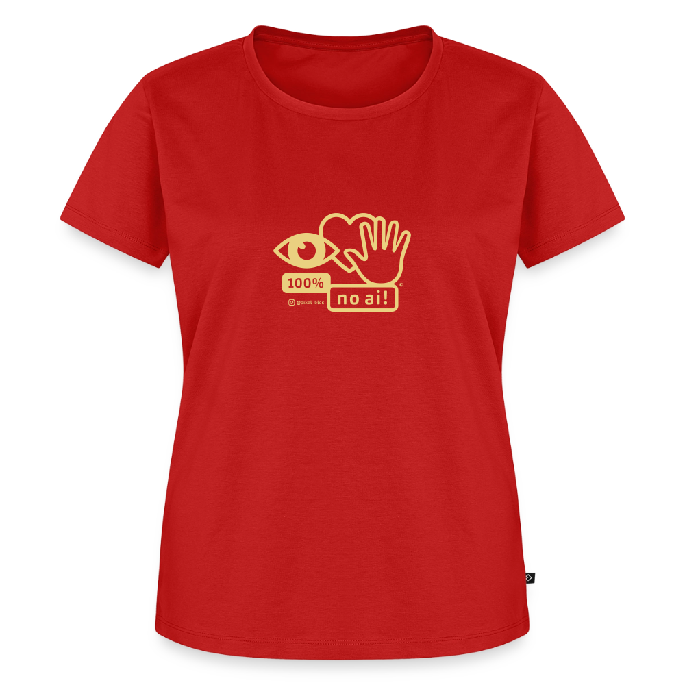 „100% no ai!“ – Women’s Premium T-Shirt - Rot