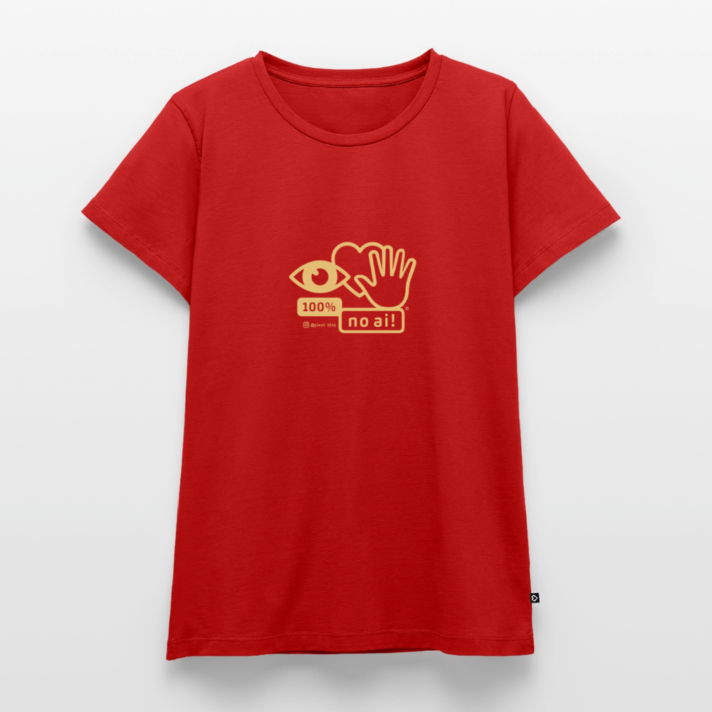 „100% no ai!“ – Women’s Premium T-Shirt - Rot
