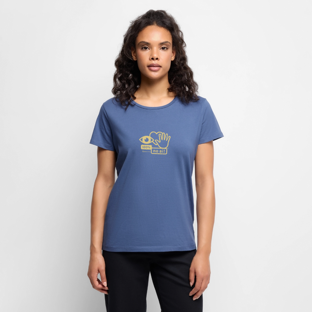 „100% no ai!“ – Women’s Premium T-Shirt - Taubenblau